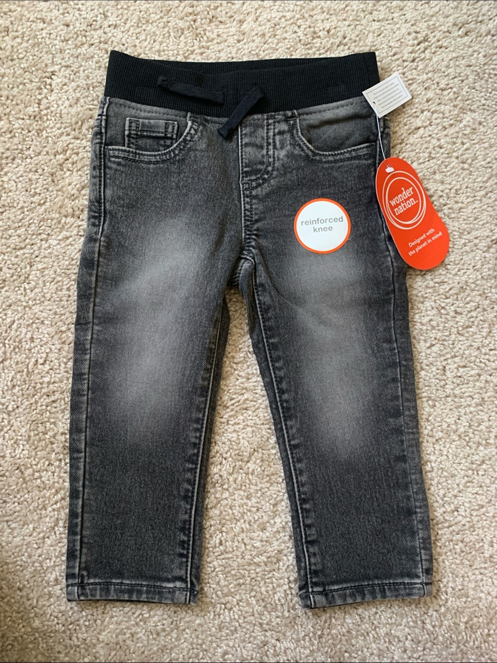 Wonder Nations Boys 18m Black/grey wash jeans